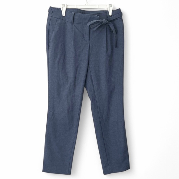 Loft Blue Dress Pants Capris Preppy Office Straight Leg Low Rise Petite 0 XS - Picture 1 of 11